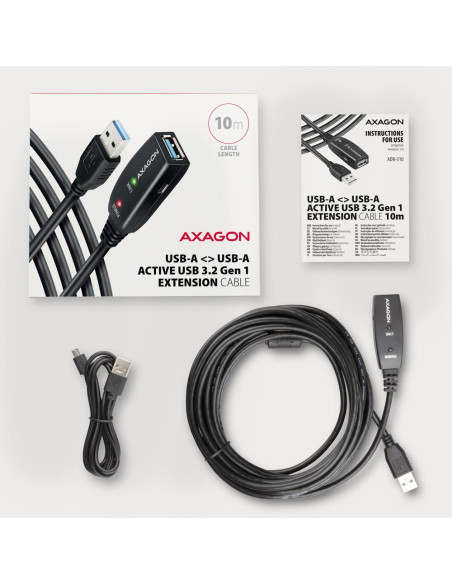 CABLE USB3.2 A-M/A-F ACTIVE/10M ADR-310 AXAGON