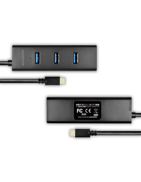 I/O HUB USB-C 4PORT CHARGING/0.4M HUE-S2C AXAGON I/O HUB USB-C 4PORT CHARGING/0.4M HUE-S2C AXAGON