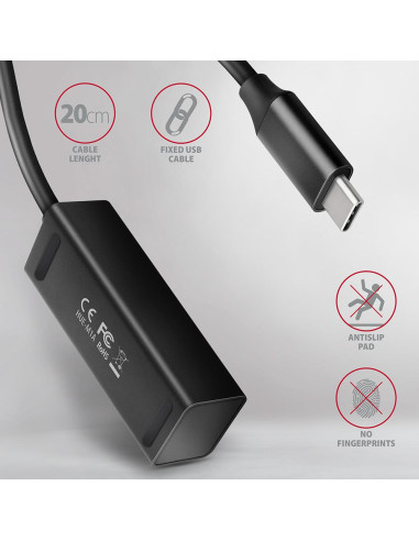 I/O HUB USB-C 4PORT MINI/0.2M HUE-M1C AXAGON