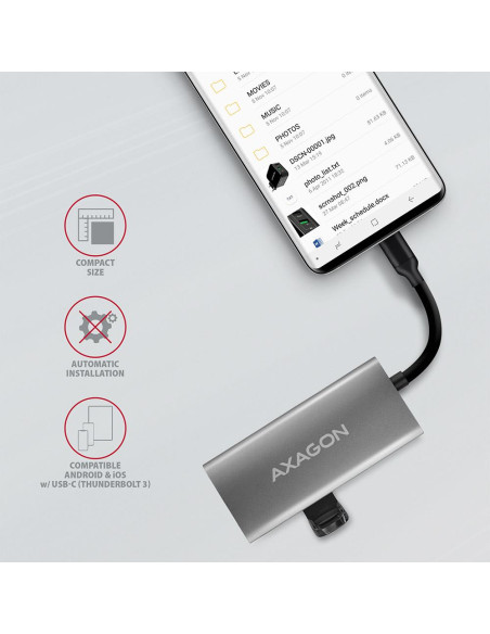 I/O HUB USB3.2 4PORT/0.13M HMC-4G2 AXAGON