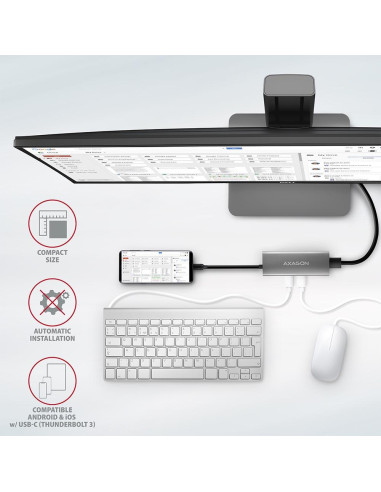 I/O HUB USB-C 5IN1/0.2M HMC-5G2 AXAGON