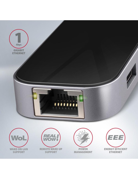 I/O HUB USB-C 6IN1/0.2M HMC-6GL AXAGON