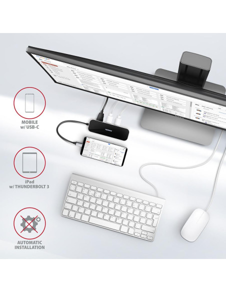 I/O HUB USB-C 6IN1/0.2M HMC-6GL AXAGON