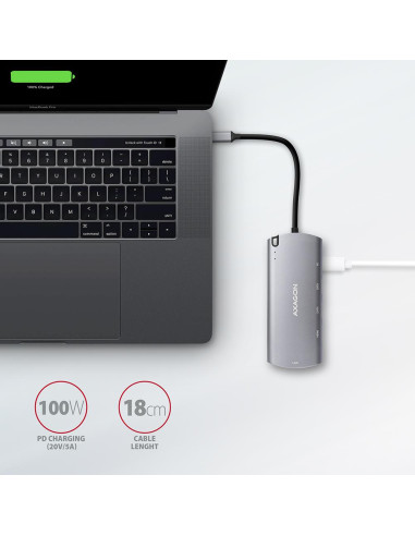 I/O HUB USB-C 6IN1 SATA M.2/0.18M HMC-6M2 AXAGON