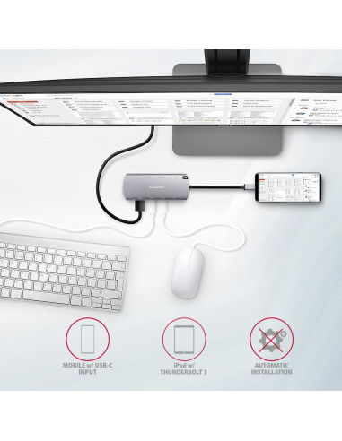 I/O HUB USB-C 6IN1 SATA M.2/0.18M HMC-6M2 AXAGON