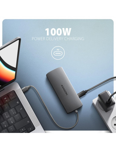 I/O HUB USB-C 9IN1 5GBPS/0.2M HMC-8HLSA AXAGON