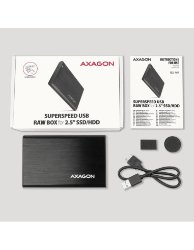 HDD ACC ENCLOSURE 2.5"/USB3.2 EE25-A6M AXAGON