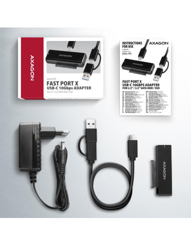 SSD ACC ADAPTER USB-C/SATA 6G/10GBPS 0.6M ADSA-FPX AXAGON