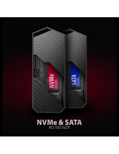 SSD ACC ENCLOSURE M.2 NVME/SATA USB-C EEM2-GAM AXAGON