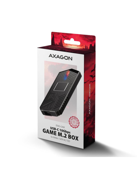 SSD ACC ENCLOSURE M.2 NVME/SATA USB-C EEM2-GAM AXAGON