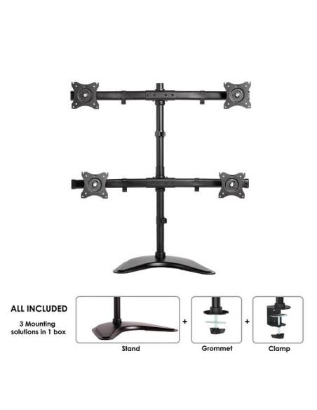 MONITOR ACC DESK MOUNT 10-27"/NM-D335D4BLACK NEOMOUNTS MONITOR ACC DESK MOUNT 10-27"/NM-D335D4BLACK NEOMOUNTS