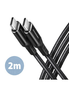 CABLE USB-C TO USB-C 2M 60W/HQ BLACK BUCM-CM20AB AXAGON
