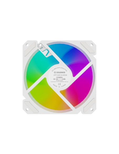 CASE FAN 120MM PWM ARGB REVERS/4PIN WHITE XF066 XILENCE CASE FAN 120MM PWM ARGB REVERS/4PIN WHITE XF066 XILENCE