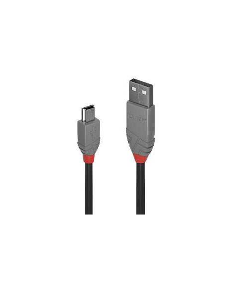 CABLE USB2 A TO MINI-B 5M/ANTHRA 36725 LINDY CABLE USB2 A TO MINI-B 5M/ANTHRA 36725 LINDY