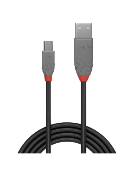 CABLE USB2 A TO MINI-B 5M/ANTHRA 36725 LINDY CABLE USB2 A TO MINI-B 5M/ANTHRA 36725 LINDY