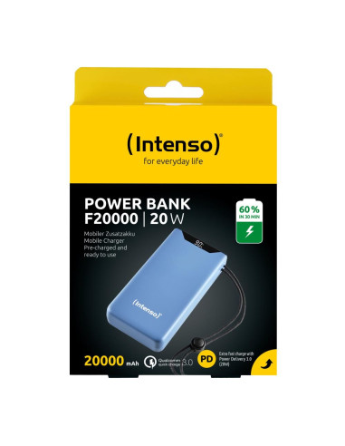 POWER BANK USB 20000MAH QC3.0/BLUE F20000 7332055 INTENSO