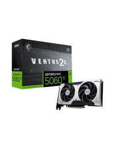 Graphics Card, MSI, NVIDIA GeForce RTX 5060 Ti, 8 GB, GDDR7, 128 bit, PCIE 5.0 16x, Dual Slot Fansink, 1xHDMI, 3xDisplayPort, 5