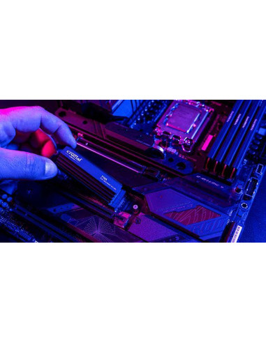 SSD, CRUCIAL, T700, 1TB, M.2, PCIe Gen5, NVMe, TLC, Write speed 9500 MBytes/sec, Read speed 11700 MBytes/sec, TBW 600 TB, CT100