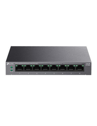 Switch, TP-LINK, LS108GP, Desktop/pedestal, 8x10Base-T / 100Base-TX / 1000Base-T, PoE+ ports 8, LS108GP