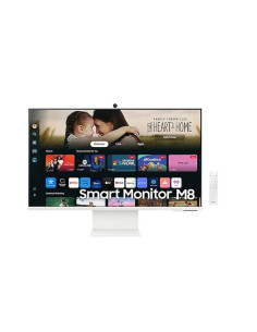 LCD Monitor, SAMSUNG, 32", Smart, Panel VA, 3840x2160, 16:9, 60 Hz, 4 ms, Swivel, Pivot, Height adjustable, Tilt, Colour White,