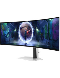 Monitor, SAMSUNG, Odyssey G9 G93SD, 49", Gaming/Curved, Panel OLED, 5120x1440, 32:9, 240 Hz, 0.03 ms, Colour White, LS49DG934SU