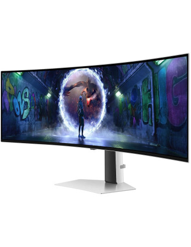 Monitor, SAMSUNG, Odyssey G9 G93SD, 49", Gaming/Curved, Panel OLED, 5120x1440, 32:9, 240 Hz, 0.03 ms, Colour White, LS49DG934SU