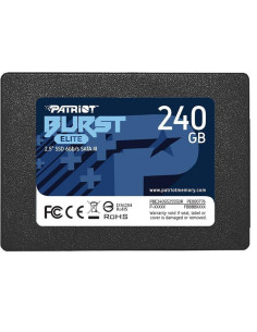 SSD, PATRIOT, Burst Elite, 240GB, SATA 3.0, 3D NAND, Write speed 320 MBytes/sec, Read speed 450 MBytes/sec, 2,5", TBW 100 TB, P