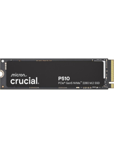 SSD, CRUCIAL, P510, 1TB, M.2, PCIe Gen5, NVMe, TLC, Write speed 9500 MBytes/sec, Read speed 11000 MBytes/sec, TBW 600 TB, CT100