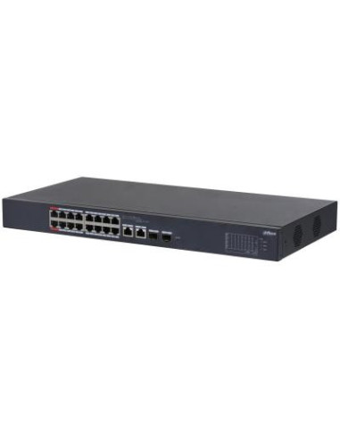 Switch, DAHUA, CS4218-16ET-240, Type L2, Desktop/pedestal, 16x10Base-T / 100Base-TX, PoE ports 16, DH-CS4218-16ET-240