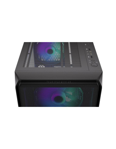 Case, ENDORFY, Arx 500 ARGB, MidiTower, Case product features Transparent panel, Not included, ATX, MicroATX, MiniITX, Colour B