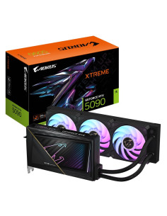 Graphics Card, GIGABYTE, NVIDIA GeForce RTX 5090, 32 GB, GDDR7, 512 bit, PCIE 5.0 16x, GPU 2655 MHz, Water cooling, 1xHDMI, 3xD