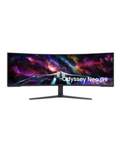 LCD Monitor, SAMSUNG, 57", Gaming/Curved, Swivel, Height adjustable, Tilt, Matte, Panel VA, 7680x2160, 32:9, 240Hz, 1 ms, Speak