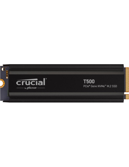 SSD, CRUCIAL, T500, 1TB, M.2, PCIe Gen4, NVMe, 3D NAND, Write speed 6800 MBytes/sec, Read speed 7300 MBytes/sec, TBW 600 TB, CT