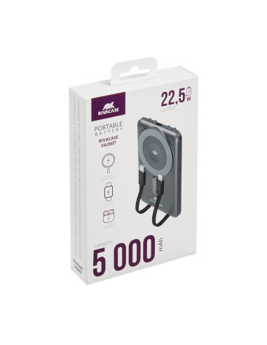POWER BANK WRL 5000MAH/MAGSAFE+IWATCH VA2607 RIVACASE