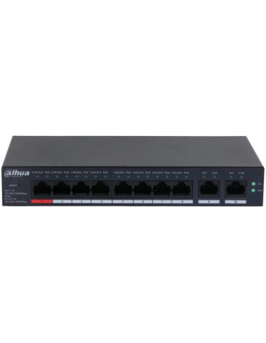 Switch, DAHUA, CS4010-8GT-110, Type L2, Desktop/pedestal, 8x10Base-T / 100Base-TX / 1000Base-T, PoE ports 8, DH-CS4010-8GT-110