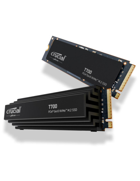 SSD, CRUCIAL, T700, 2TB, M.2, PCIe Gen5, NVMe, TLC, Write speed 11800 MBytes/sec, Read speed 12400 MBytes/sec, TBW 1200 TB, CT2