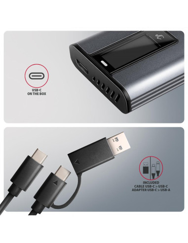 SSD ACC ENCLOSURE M.2 NVME/SATA USB3.2 EEM2-SD2 AXAGON