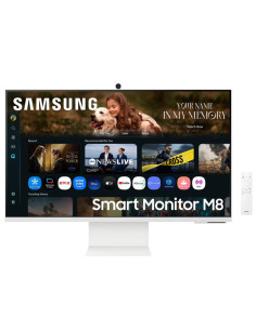 LCD Monitor, SAMSUNG, LS32FM801UUXDU, 32", Smart/4K, Panel VA, 3840x2160, 16:9, 60 Hz, 4 ms, Colour White, LS32FM801UUXDU