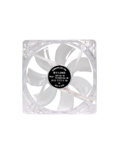 CASE FAN 120MM TRANSP 3PIN+4P/RED 12V XF046 XILENCE