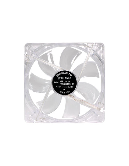 CASE FAN 120MM TRANSP 3PIN+4P/RED 12V XF046 XILENCE