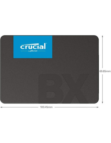 SSD, CRUCIAL, BX500, 1TB, SATA 3.0, Write speed 500 MBytes/sec, Read speed 540 MBytes/sec, 2,5", TBW 360 TB, CT1000BX500SSD1