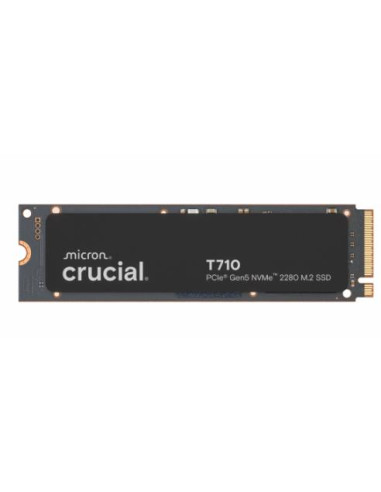 SSD, CRUCIAL, T710, 2TB, M.2, PCIe Gen5, NVMe, Write speed 13800 MBytes/sec, Read speed 14500 MBytes/sec, TBW 1200 TB, CT2000T7