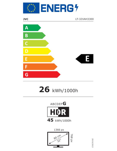 TV Set, JVC, 32", Smart/HD, 1366x768, Wireless LAN, Bluetooth, Android TV, LT-32VAH3300 TV Set, JVC, 32", Smart/HD, 1366x768, Wireless LAN, Bluetooth, Android TV, LT-32VAH3300