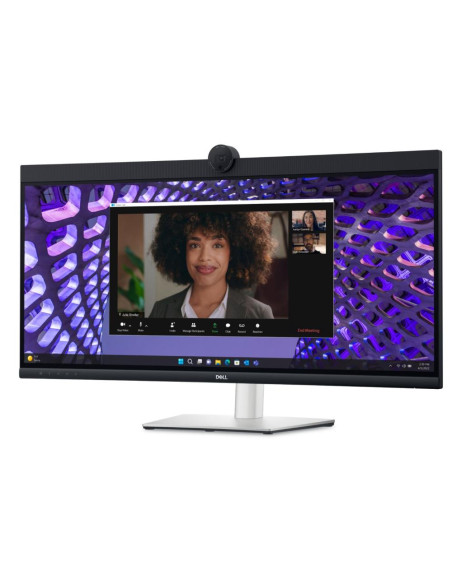 LCD Monitor, DELL, P3424WEB, 34", Curved/21 : 9, Panel IPS, 3440x1440, 21:9, 60Hz, 5 ms, Speakers, Camera 4MP, Swivel, Height a
