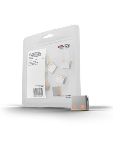USB PORT BLOCKER 10PACK/ORANGE 40463 LINDY