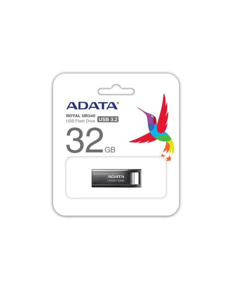 MEMORY DRIVE FLASH USB3.2 32GB/BLACK AROY-UR340-32GBK ADATA MEMORY DRIVE FLASH USB3.2 32GB/BLACK AROY-UR340-32GBK ADATA