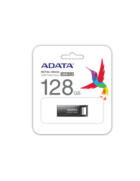 MEMORY DRIVE FLASH USB3.2 128G/BLACK AROY-UR340-128GBK ADATA