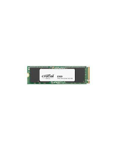 SSD, CRUCIAL, E100, 1TB, M.2, PCIe Gen4, NVMe, 3D NAND, Write speed 3000 MBytes/sec, Read speed 5000 MBytes/sec, CT1000E100SSD8