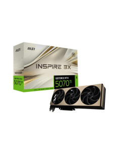Graphics Card, MSI, NVIDIA GeForce RTX 5070 Ti, 16 GB, GDDR7, 256 bit, PCIE 5.0 16x, Triple slot Fansink, 5070TI16GINSPIRE3XOC