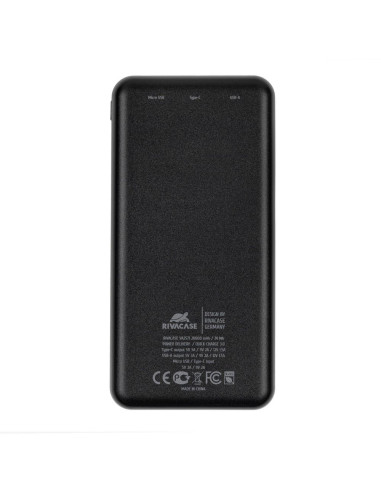 POWER BANK USB 20000MAH/BLACK VA2571 RIVACASE